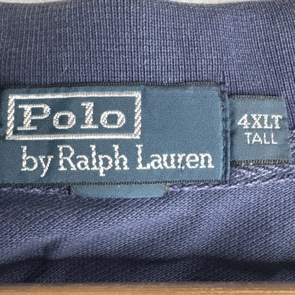 Polo By Ralph Lauren VTG Men's Blue Casual Pony Polo Shirt Size 4XLT